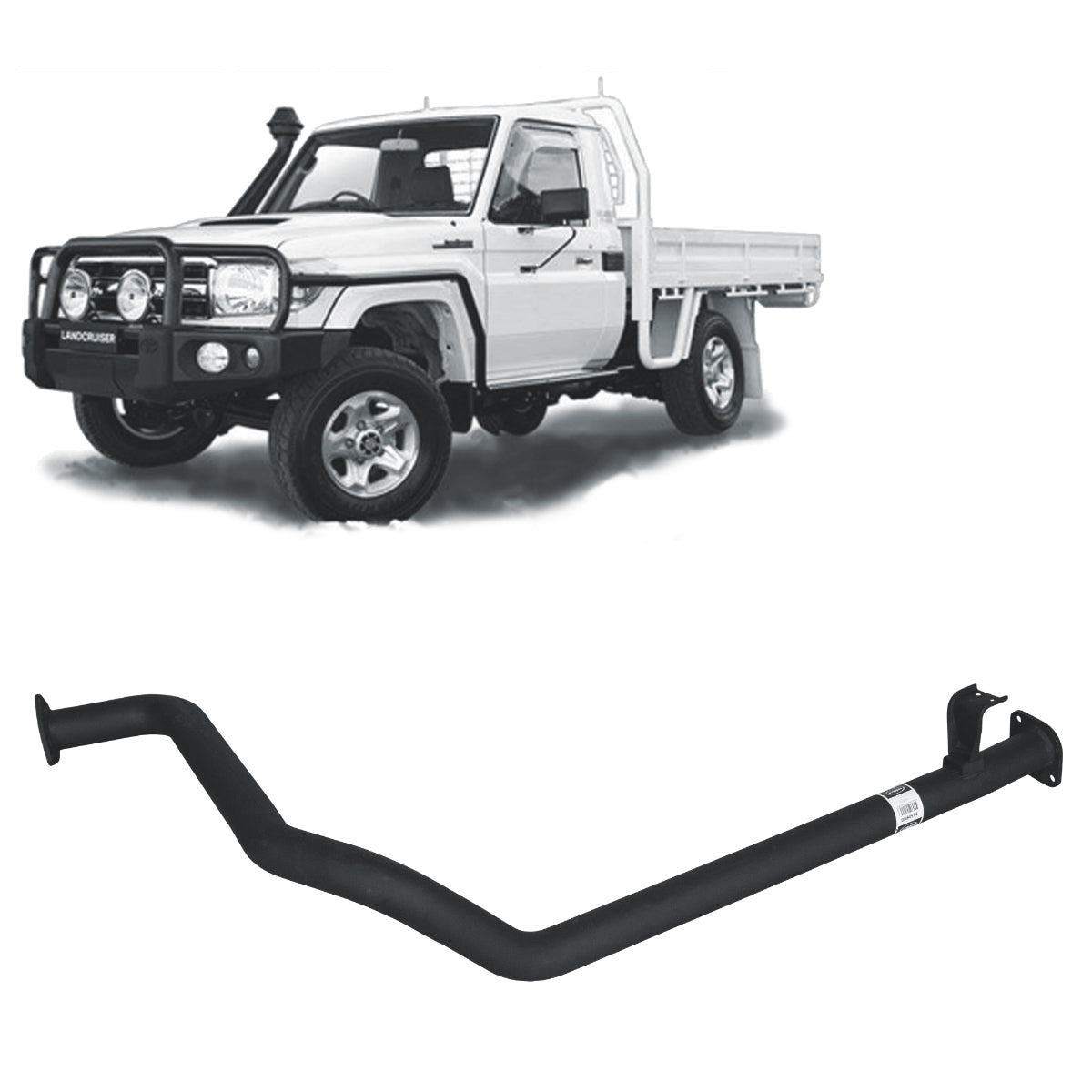 70 Series Land Cruiser Performance Intermediate Pipe Assembly - 79 Series (10/1999 - 01/2007) 4.2L 1HZ