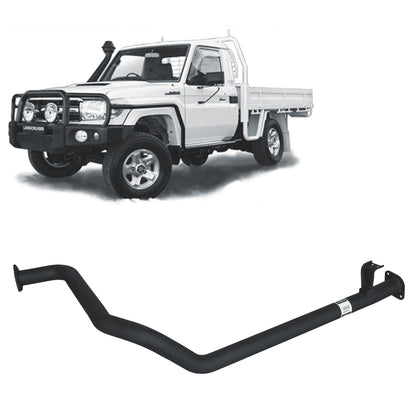 70 Series Land Cruiser 2.5 Exhaust - 79 Series 1HZ with Muffler