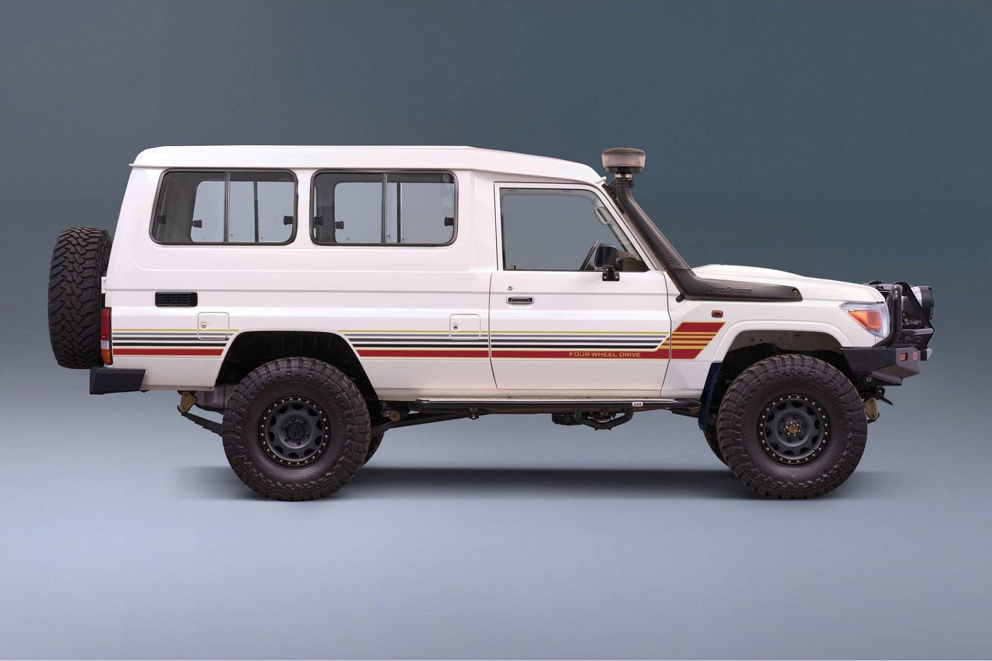 Decal Body Stripe Kit (Townsville) for the Toyota LandCruiser 78 Series Troop Carrier (1999-) (view 9)