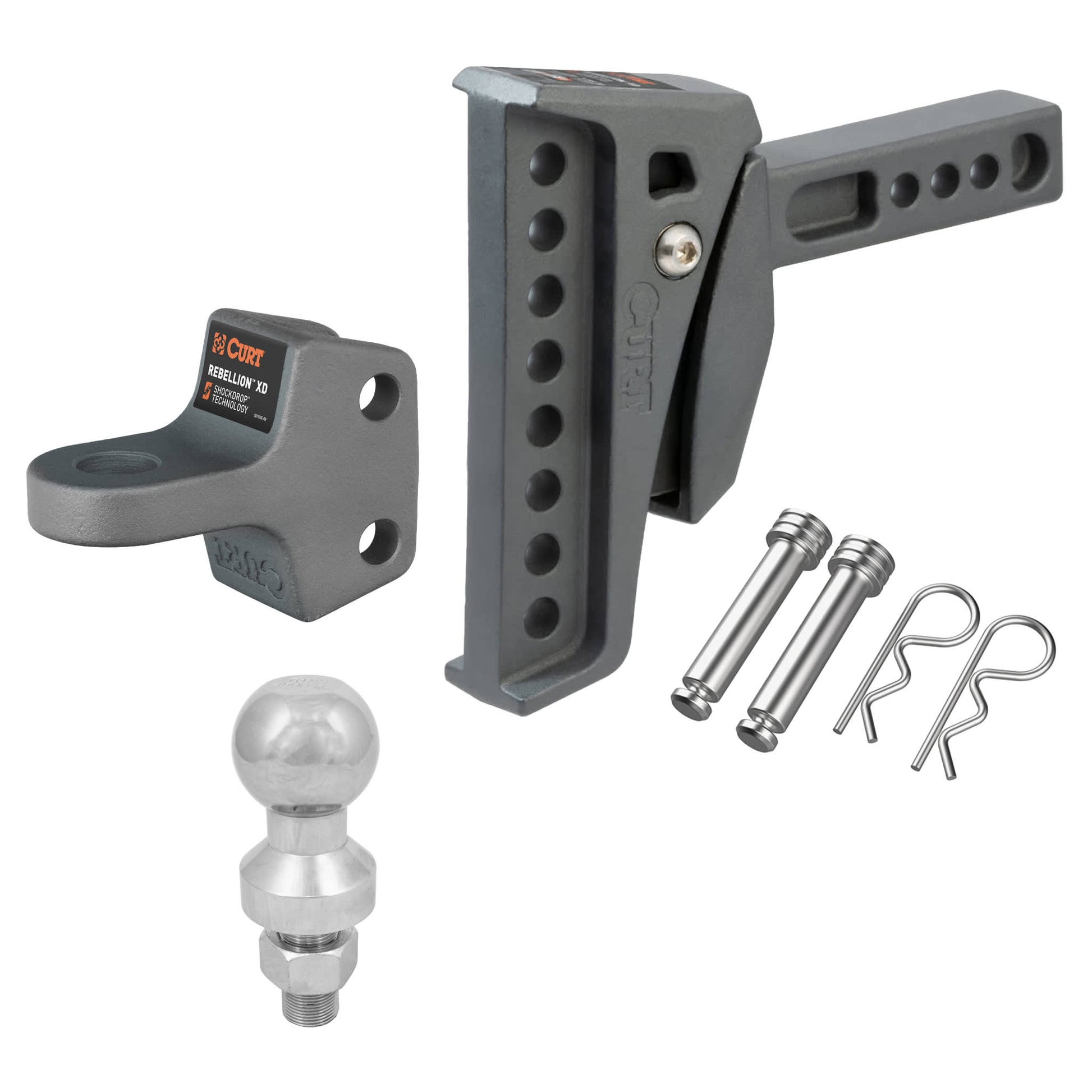 Toyota Land Cruiser CURT Rebellion XD ShockDrop Ball Mount Kit