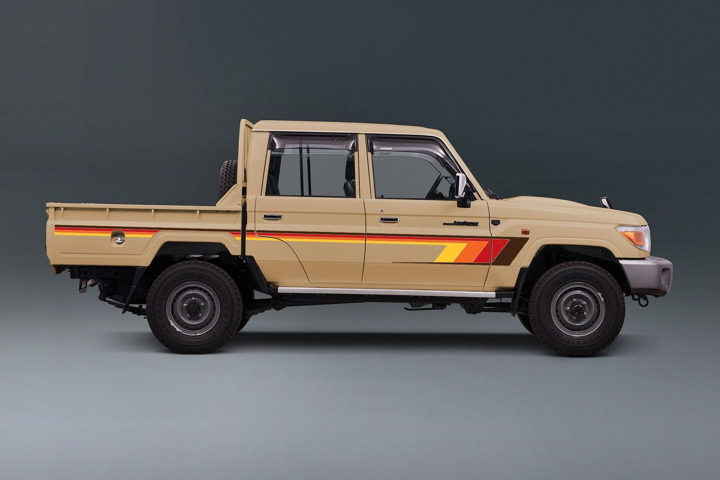 70 Series Land Cruiser Decal Body Stripe Kit (Broome) - 79 Series Dual Cab (2012-)
