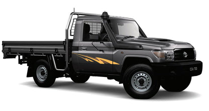 70 Series Land Cruiser Decal Body Stripe Kit (Bundeena) - 75/79 Series Single Cab (1985-)