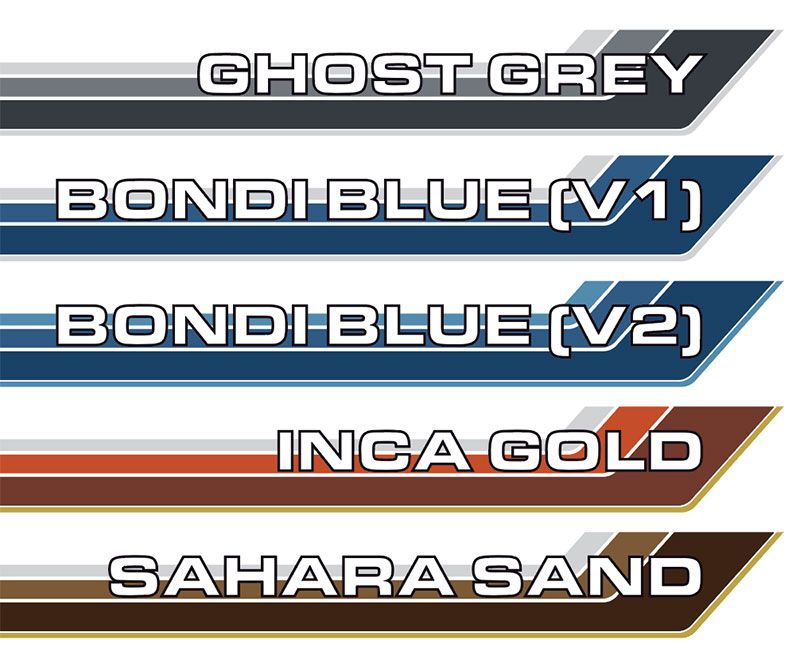 70 Series Land Cruiser Decal Body Stripe Kit (Renmark) - 79 Series Dual Cab (2012-)