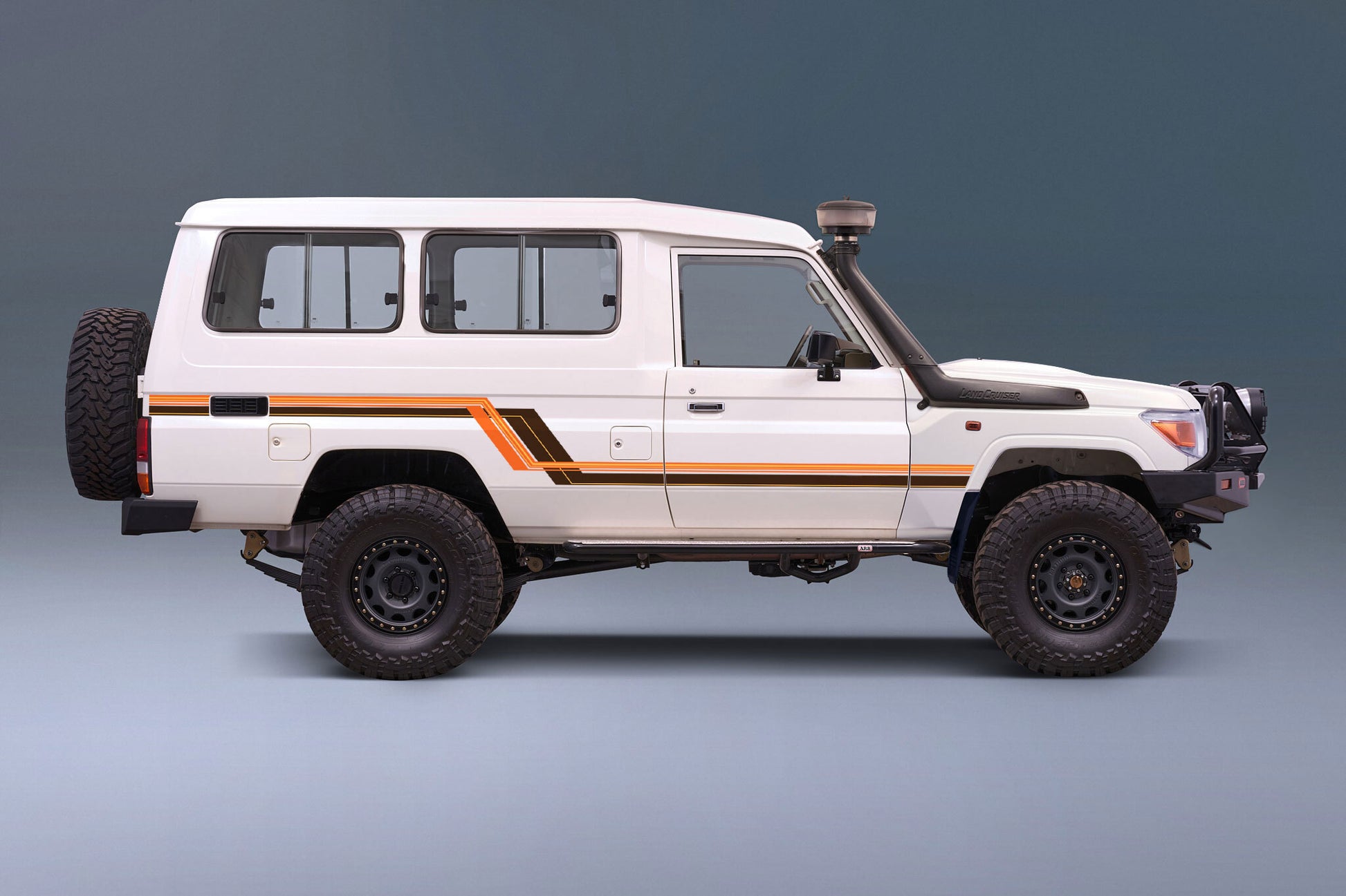 70 Series Land Cruiser Decal Body Stripe Kit (Tarcutta) - 78 Series Troop Carrier (1999-)