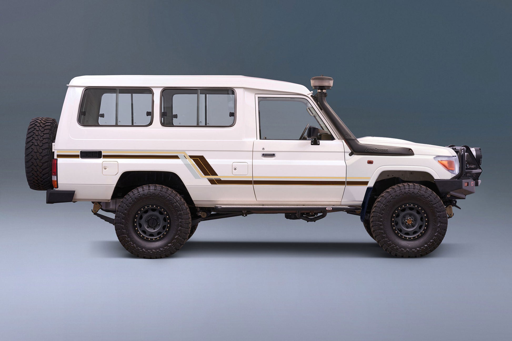 70 Series Land Cruiser Decal Body Stripe Kit (Tarcutta) - 78 Series Troop Carrier (1999-)