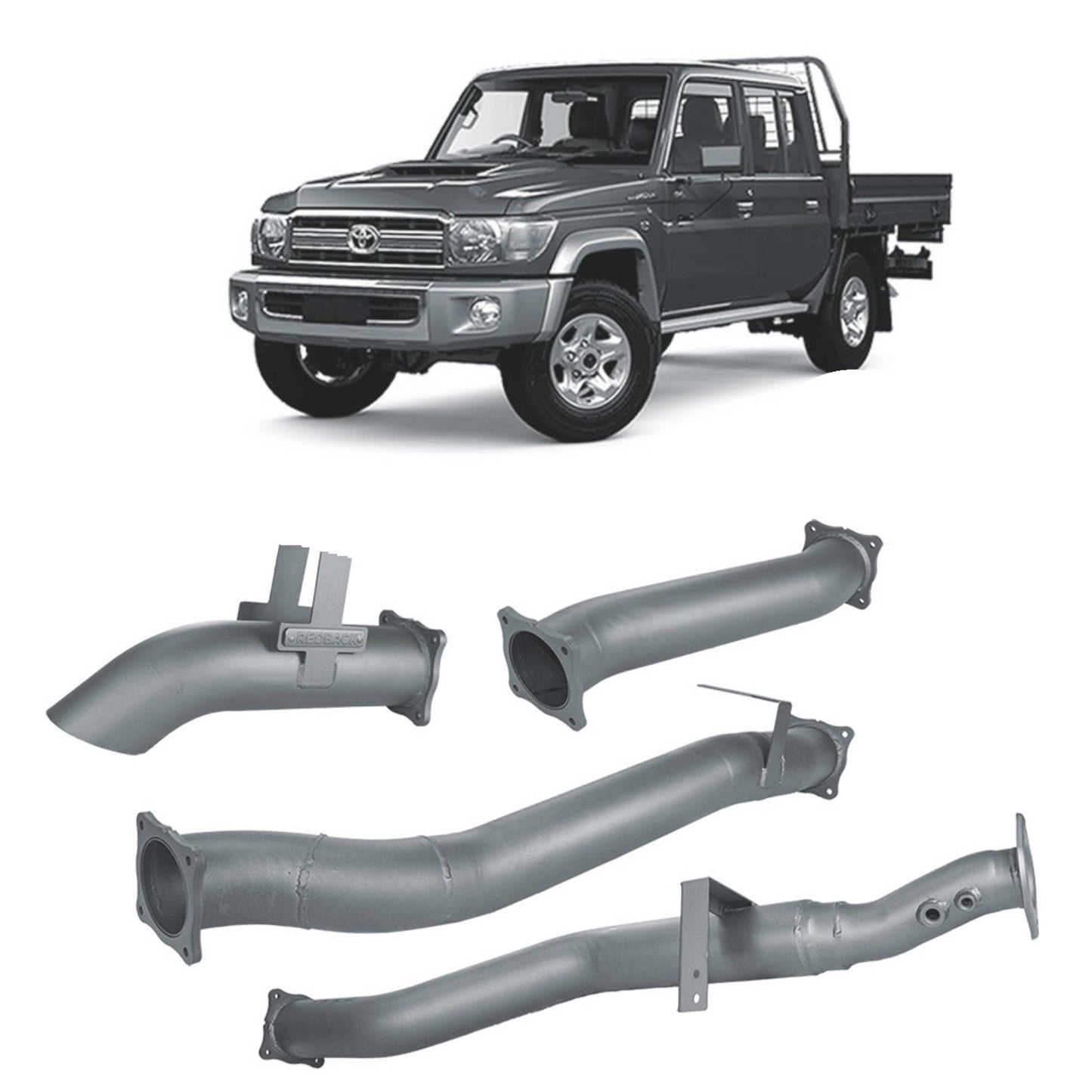 70 Series Land Cruiser Extreme Duty 4 DPF Back Exhaust - 79 Series Dual Cab
