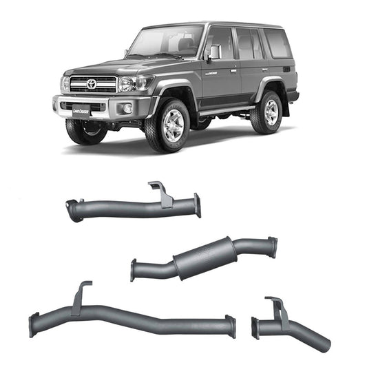 70 Series Land Cruiser Extreme Duty Exhaust - 76 Series Wagon (09/2016 - On)