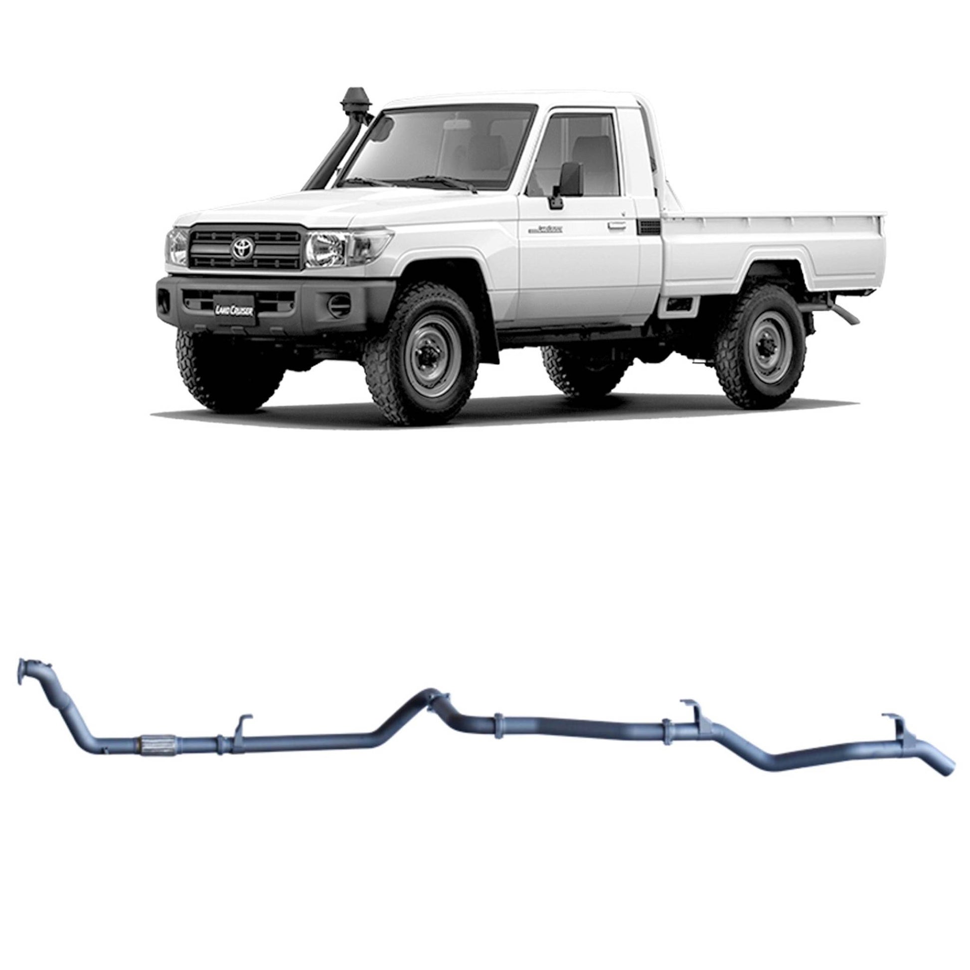 70 Series Land Cruiser Extreme Duty Exhaust - 79 Series 4.2L 1HZ (10/1999 - 01/2007)