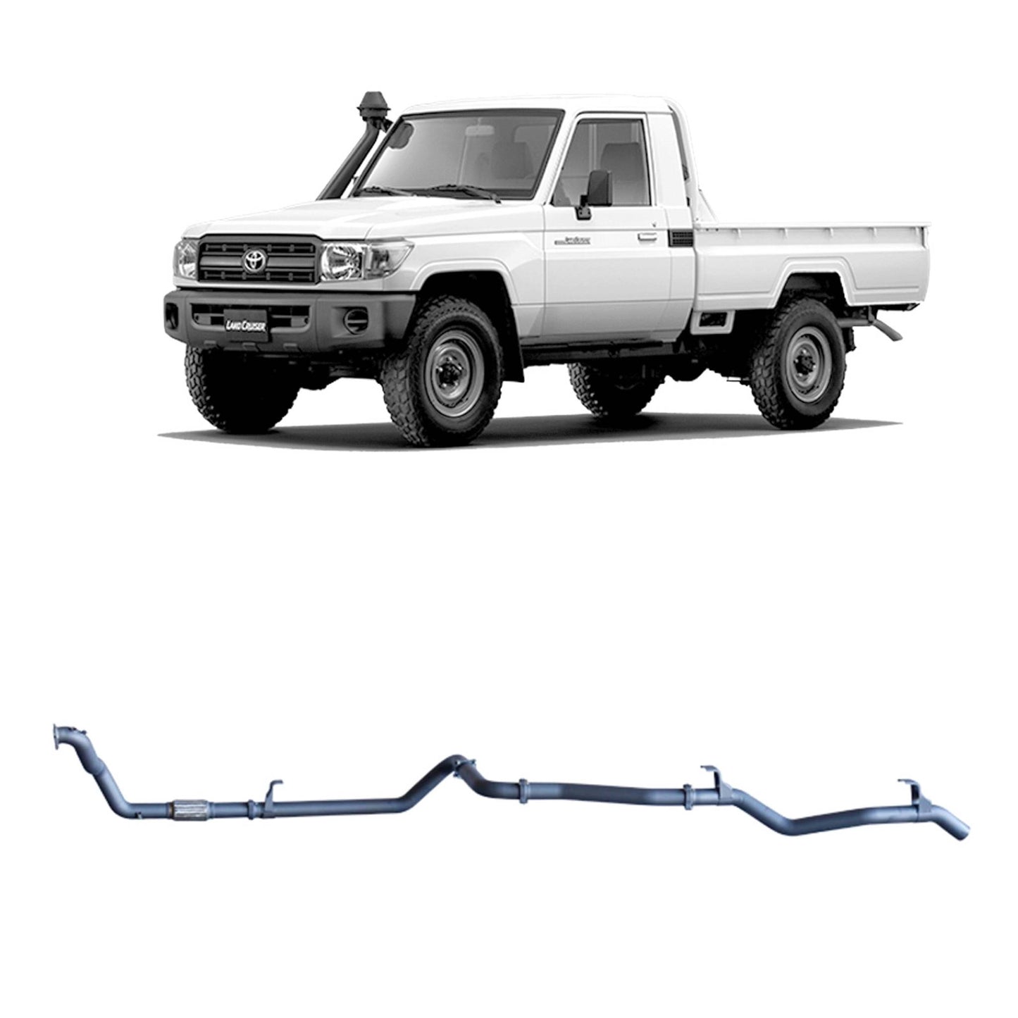 70 Series Land Cruiser Extreme Duty Exhaust - 79 Series 4.2L 1HZ (10/1999 - 01/2007)