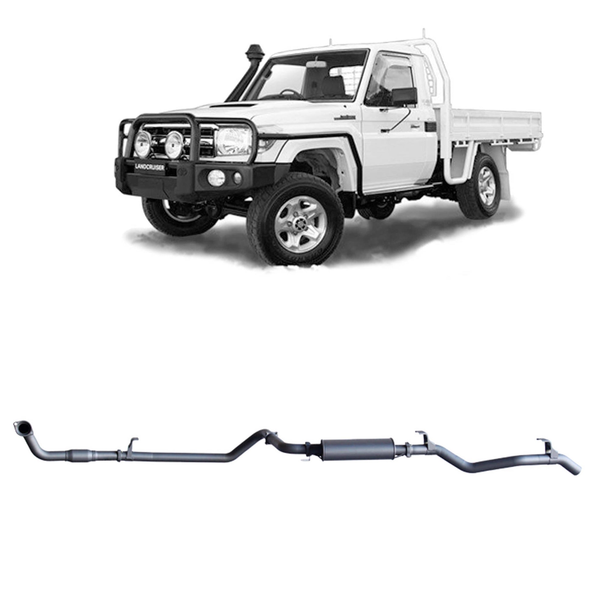 70 Series Land Cruiser Extreme Duty Exhaust - 79 Series 4.2L TD (01/2001 - 01/2007)