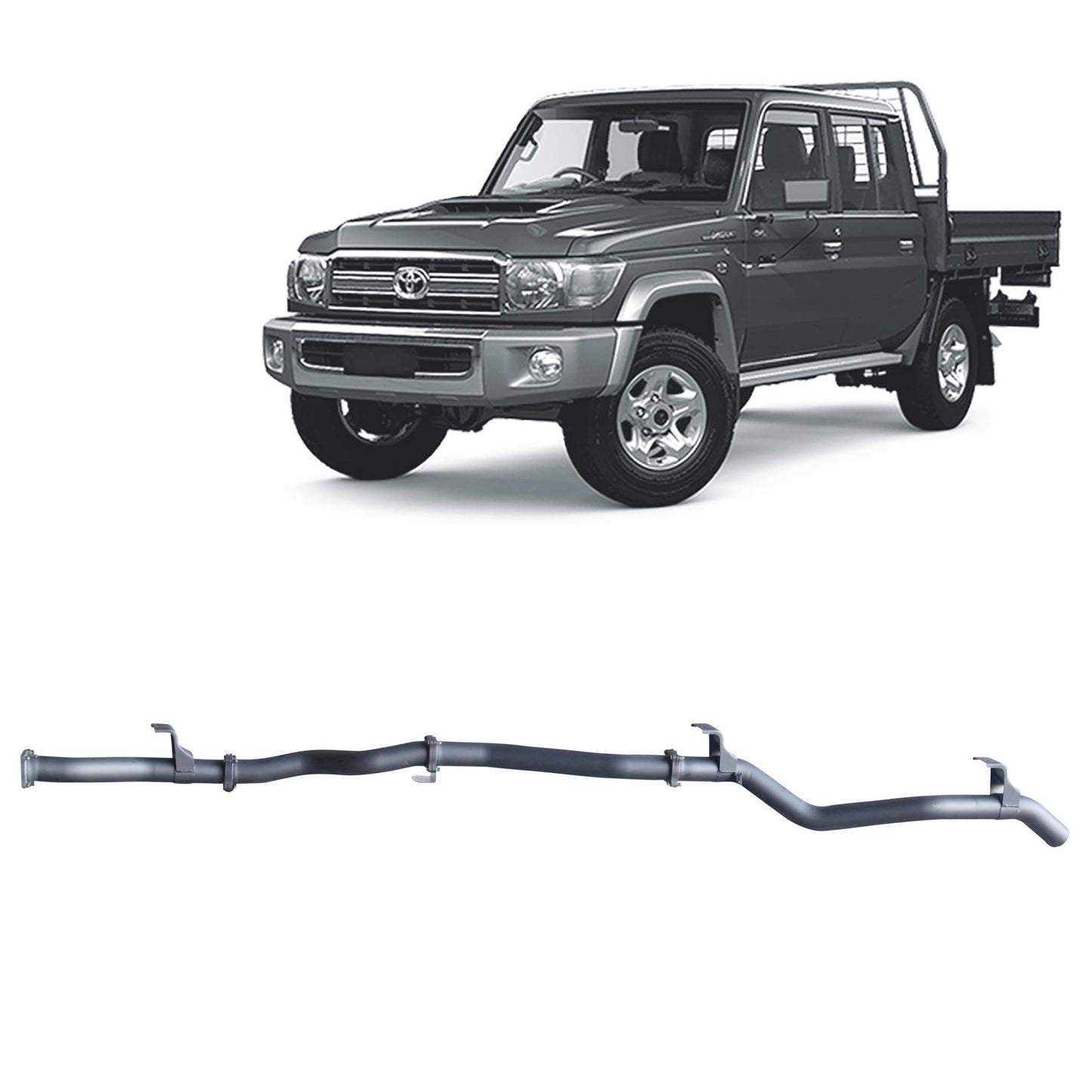 Toyota Land Cruiser Redback Extreme Duty Exhaust for Toyota Landcruiser 79 Series Single and Double Cab (11/2016 - on)