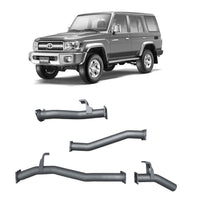 Extreme Duty 3" DPF Back Exhaust for the Toyota LandCruiser 76 Series Wagon (09/2016 - On) (view 2)