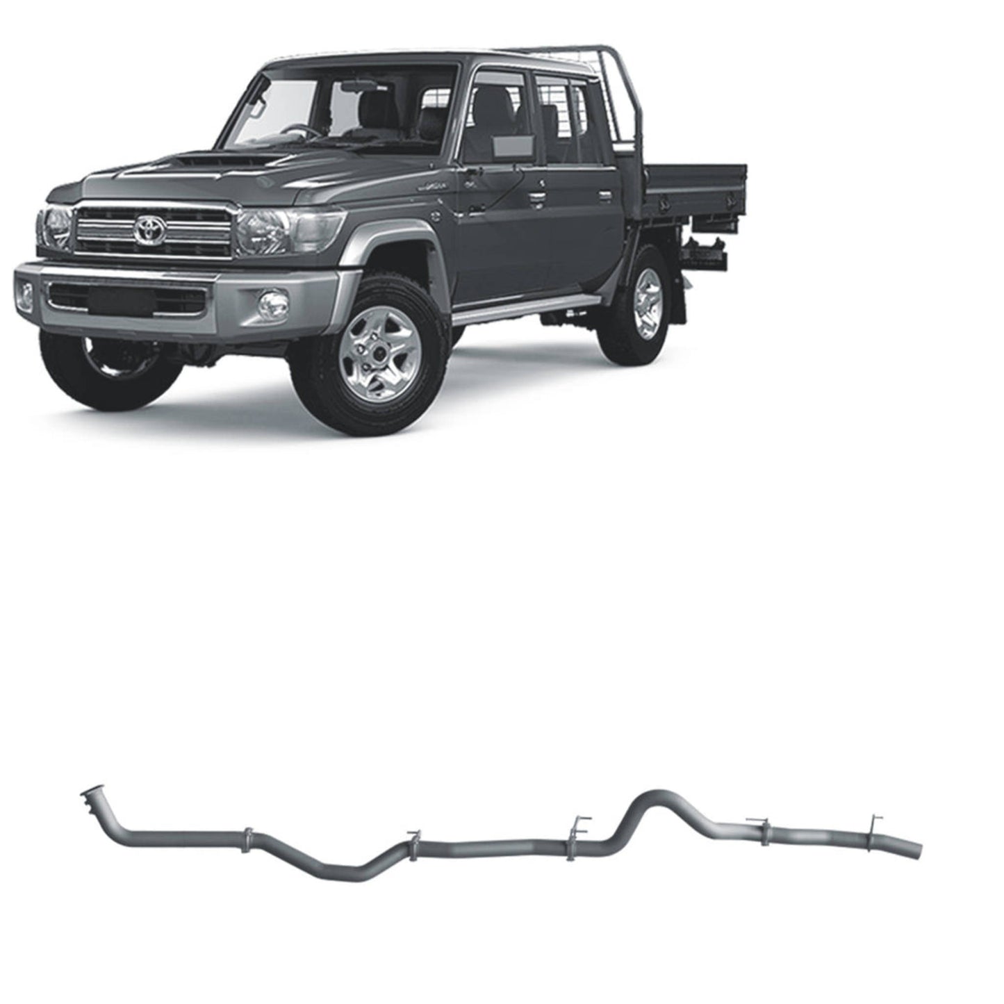 Extreme Duty 3" DPF Back Exhaust - 79 Series w/ Auxiliary Fuel Tank (11/2016 - On)
